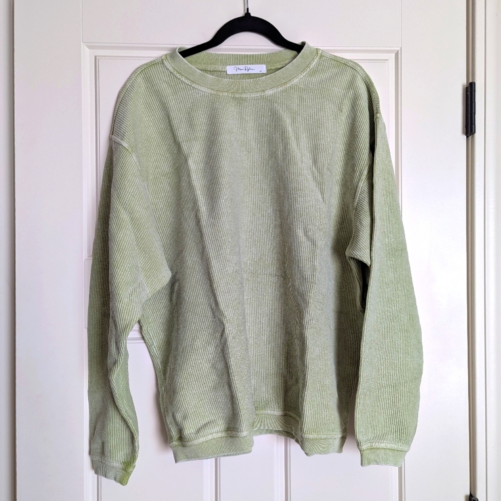NWT Moon Ryder Corded Crewneck Cotton Sweatshirt M